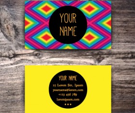 Fashion business card colored vector 05