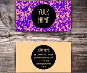 Fashion business card colored vector 06