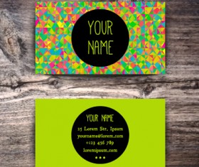 Fashion business card colored vector 07