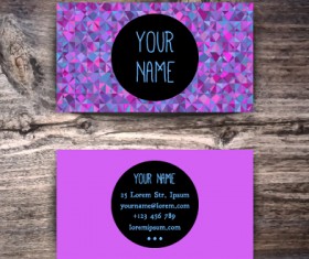 Fashion business card colored vector 08