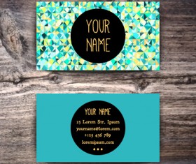 Fashion business card colored vector 09