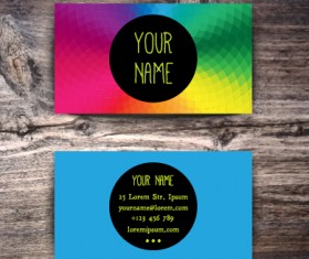 Fashion business card colored vector 10