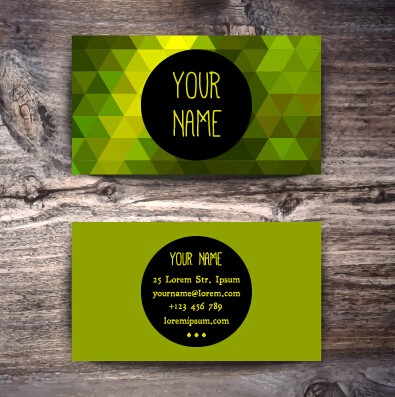 Fashion business card colored vector 11