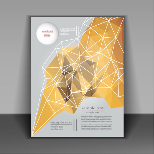 Fashion cover brochure with flyer design vector 03