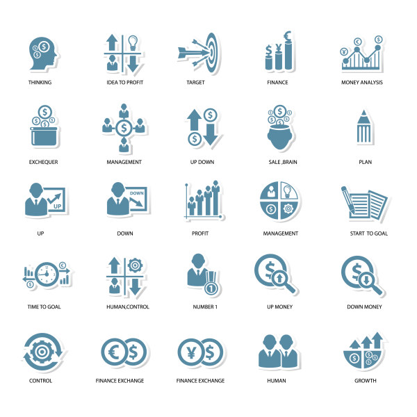 Financial with business free Icons