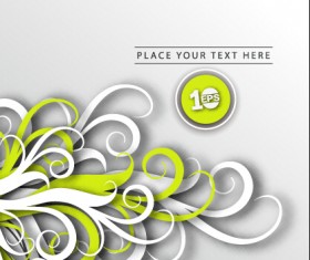 Floral paper art background vector