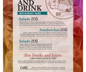 Food and drink sale poster vector