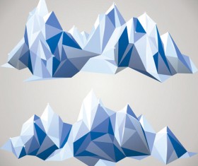 Geometric shapes Iceberg vector material