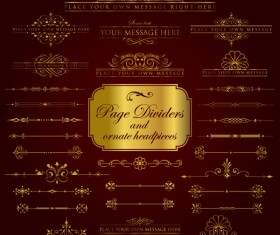 Golden borders luxury psd material