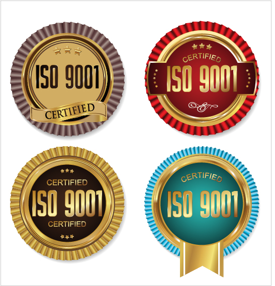Golden premium quality badge vector set 02