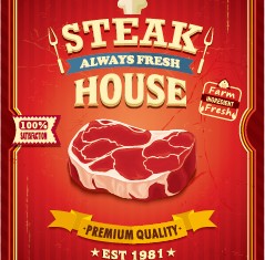 Grunge vintage styles food poster vector 06