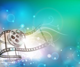 Halation movies film art background vector 01