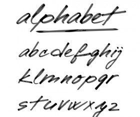 Hand drawn alphabet creative vectors 01
