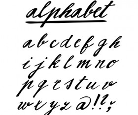 Hand drawn alphabet creative vectors 03
