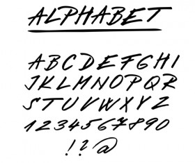 Hand drawn alphabet creative vectors 04