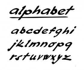 Hand drawn alphabet creative vectors 05