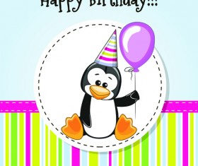 Happy birthday baby greeting cards vector 01
