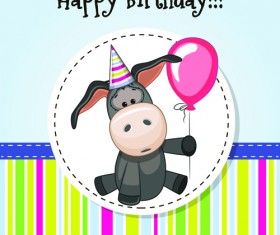 Happy birthday baby greeting cards vector 02