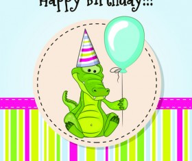Happy birthday baby greeting cards vector 03