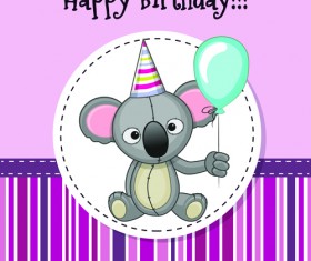 Happy birthday baby greeting cards vector 06
