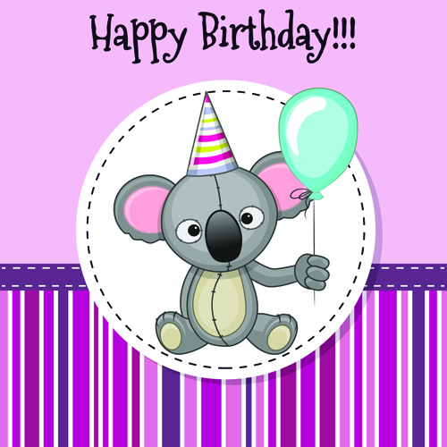 Happy birthday baby greeting cards vector 06 - Vector Birthday free ...