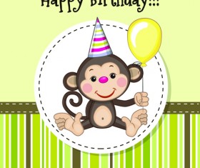 Happy birthday baby greeting cards vector 08