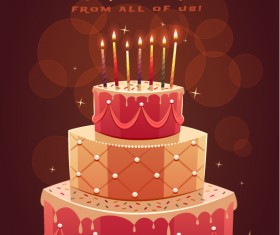 Happy birthday creative background vector 01