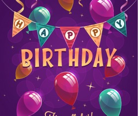 Happy birthday creative background vector 04