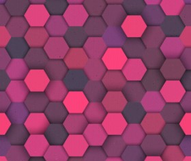 Hexagon layered seamless pattern vector material 01