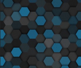 Hexagon layered seamless pattern vector material 05