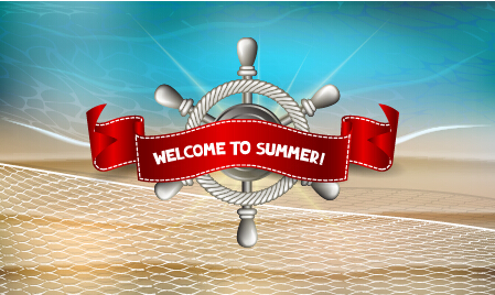 Holiday summer travel sea background vector 01