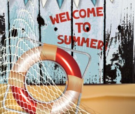 Holiday summer travel sea background vector 03