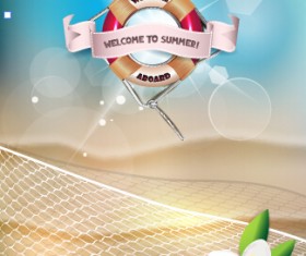 Holiday summer travel sea background vector 07