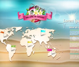 Holiday summer travel sea background vector 08