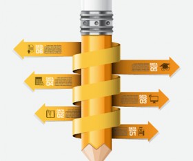 Learning with education infographic elements vector 06