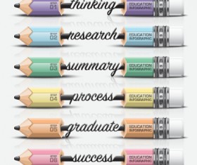 Learning with education infographic elements vector 10