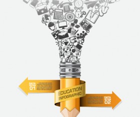 Learning with education infographic elements vector 12