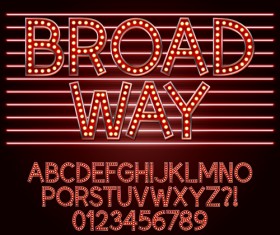 Light bulb font vector material