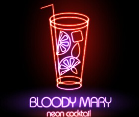 Neon advertising sign vectors material 04