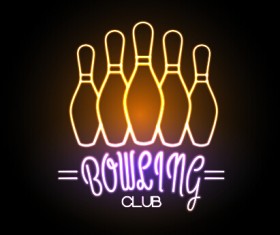 Neon advertising sign vectors material 06