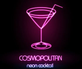 Neon advertising sign vectors material 11