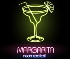 Neon advertising sign vectors material 12