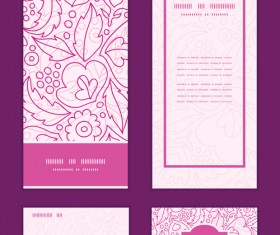 Ornate floral banners with cards vector 03