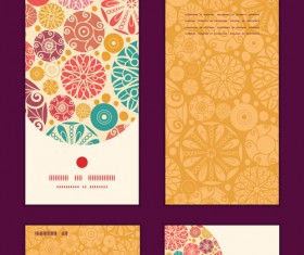 Ornate floral banners with cards vector 04