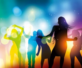 Music party backgrounds with people silhouettes vectors 10 free download