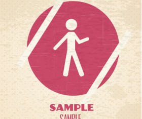 People vintage styles cover vector set 01