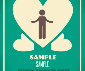 People vintage styles cover vector set 10