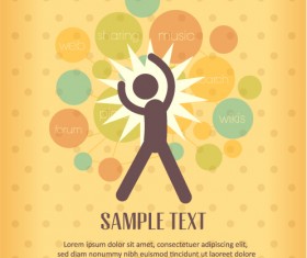 People vintage styles cover vector set 14