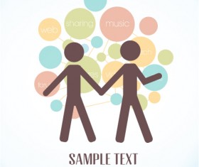 People vintage styles cover vector set 16