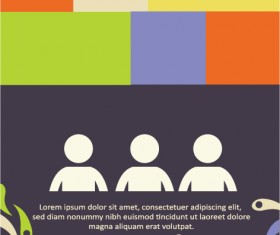 People vintage styles cover vector set 17